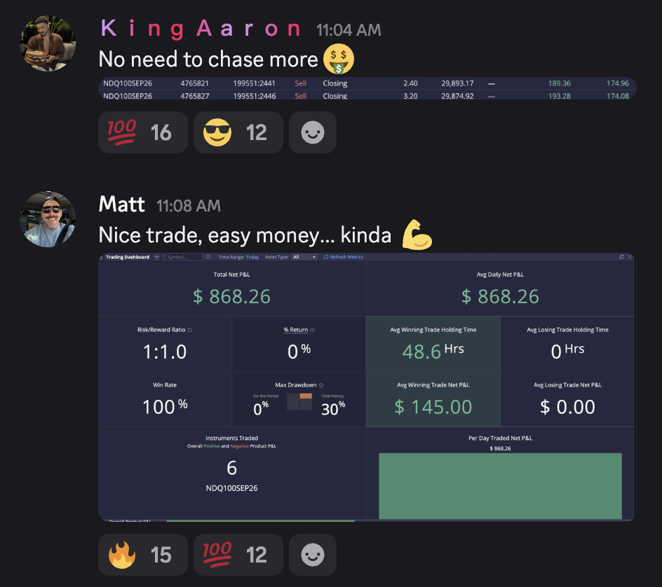 Community trade result screenshot